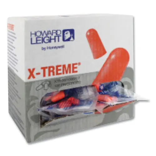 Howard Leight® by Honeywell X-TREME Corded Disposable Earplugs, One Size Fits Most, 32 dB, Orange, 1,000/Carton