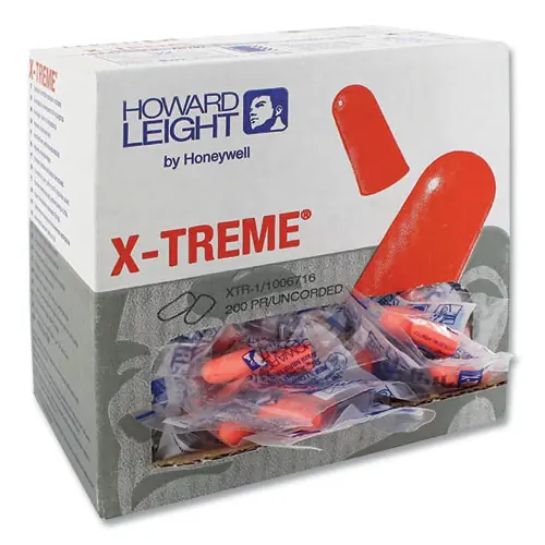 Howard Leight® by Honeywell X-TREME Uncorded Disposable Earplugs, 32 dB NRR, Orange, 2,000/Carton
