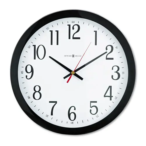Howard Miller® Gallery Wall Clock, Black Case, Quartz Movement