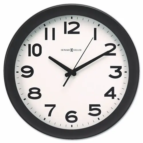 Howard Miller® Kenwick Wall Clock, Black Case, 13.5" Diameter