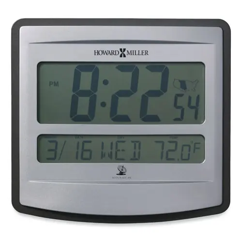 Howard Miller® Nikita Wall Clock, Silver/Charcoal Case