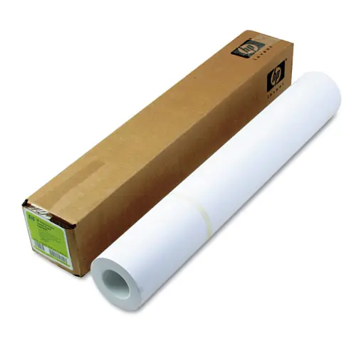 HP DesignJet Inkjet Large Format Paper, Coated White, 24" x 100 ft, 6.6 mil