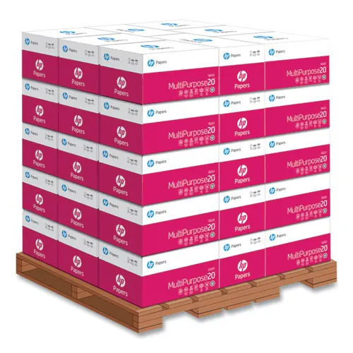 HP Papers MultiPurpose20 Paper, 20 lb Bond, 8.5 x 11, White, 500 Sheets/Ream, 10 Reams/Carton, 40 Cartons/Pallet