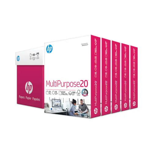 HP Papers MultiPurpose20 Paper, 8.5 x 11, White, 500 Sheets per Ream, 5 Reams per Carton