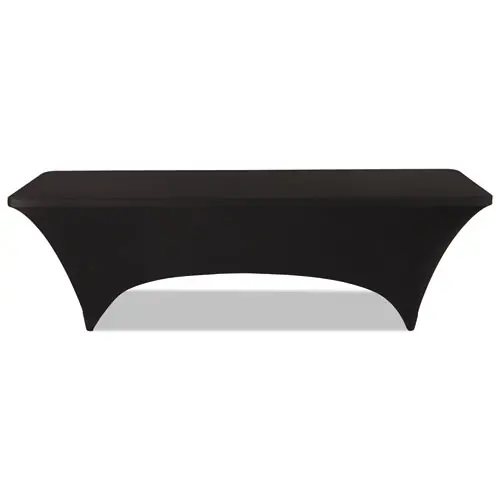 Iceberg iGear Fabric Table Cover, Polyester/Spandex, 30" x 96", Black