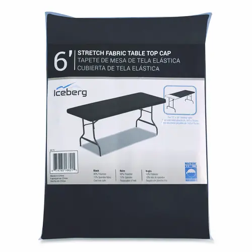 Iceberg iGear Fabric Table Top Cap Cover, 30" x 72", Black