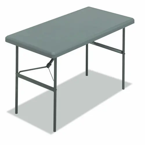 Iceberg IndestrucTable Classic Folding Table, Rectangular, 48" x 24" x 29", Charcoal