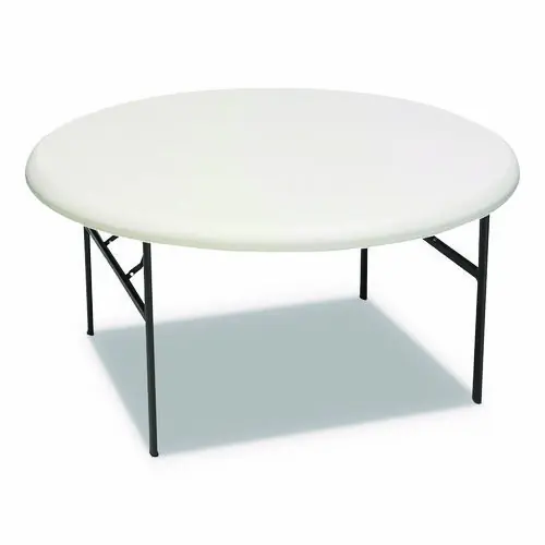 Iceberg IndestrucTable Classic Folding Table, Round, 60" Diameter, 29" Height, Platinum
