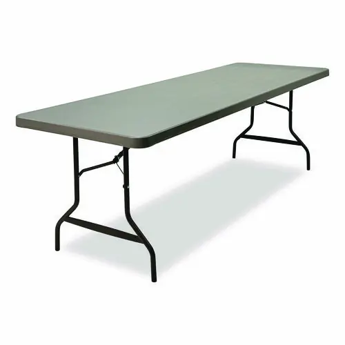 Iceberg IndestrucTable Commercial Folding Table, Rectangular, 96" x 30" x 29", Charcoal Top, Charcoal Base/Legs