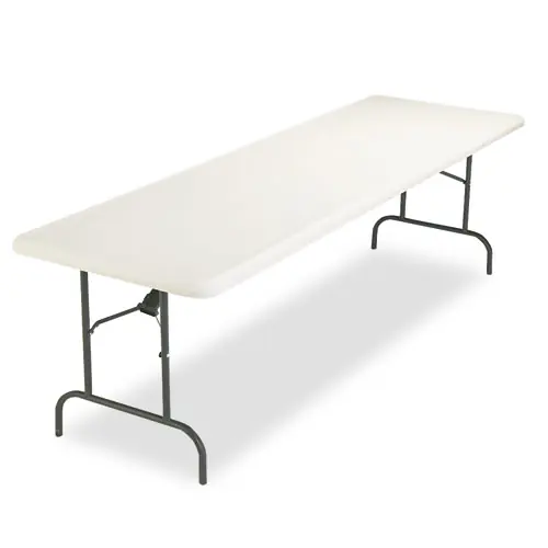 Iceberg IndestrucTable Industrial Folding Table, Rectangular, 96" x 30" x 29", Platinum