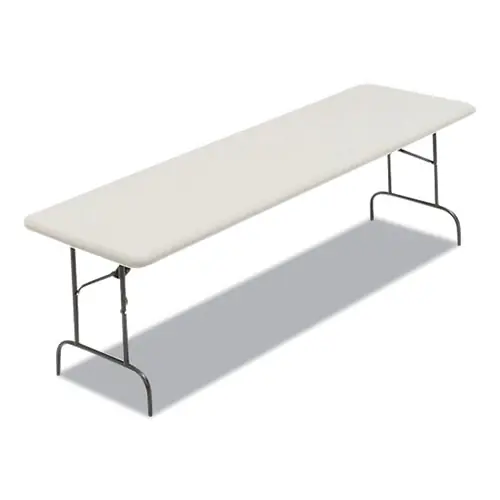 Iceberg IndestrucTables Too 600 Series Folding Table, Rectangular, Platinum