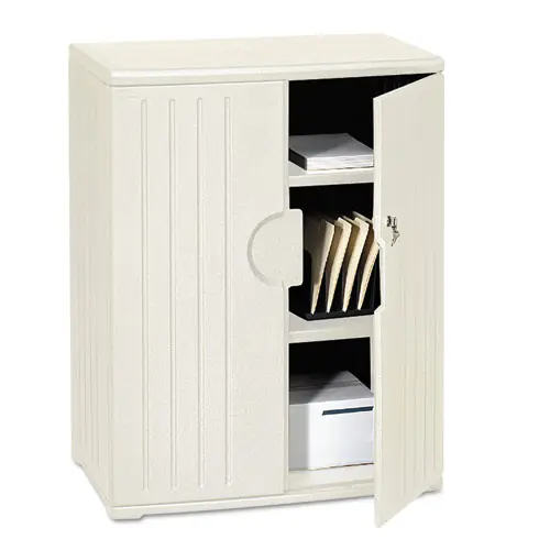 Iceberg Rough n Ready Storage Cabinet, Two-Shelf, 36w x 22d x 46h, Platinum