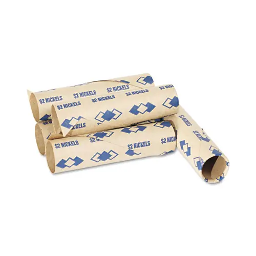 Iconex™ Preformed Tubular Coin Wrappers, Nickels, $2, 1,000 Wrappers/Box