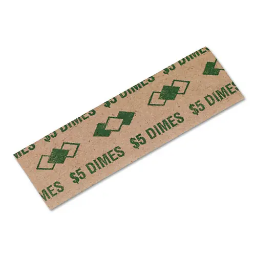 Iconex™ Tubular Coin Wrappers, Dimes, $5, Pop-Open Wrappers, 1000/Pack