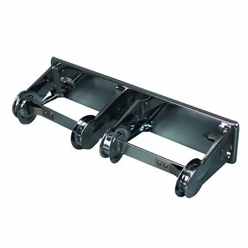 Impact® Double Roll Toilet Tissue Dispenser, Chrome, Holds Two Rolls, 12.3" x 4.25" x 2.7"