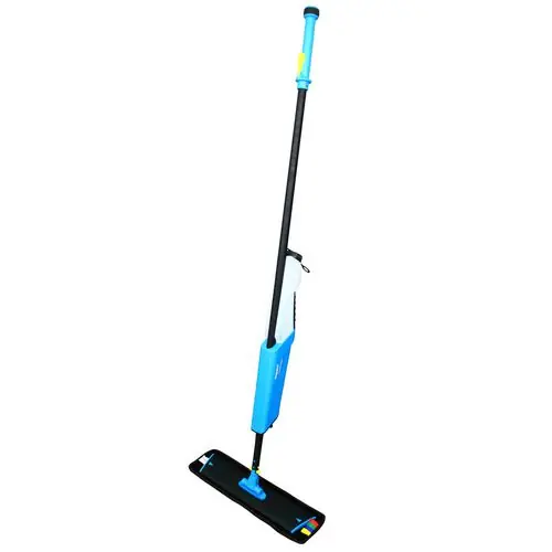Impact® Mopster 2.0 Microfiber Bucketless Mop, Blue Microfiber Head, 57" Black Aluminum Handle