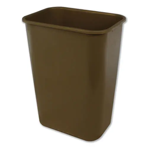 Impact® Soft-Sided Wastebasket, 41 qt, Polyethylene, Beige