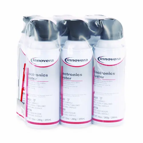 Innovera® Compressed Air Duster Cleaner, 10 oz Can, 6/Pack