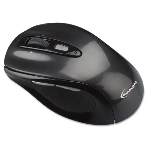 Innovera® Wireless Optical Mouse with USB-A, 2.4 GHz Frequency / 32 ft Wireless Range, Left/Right Hand Use, Gray/Black