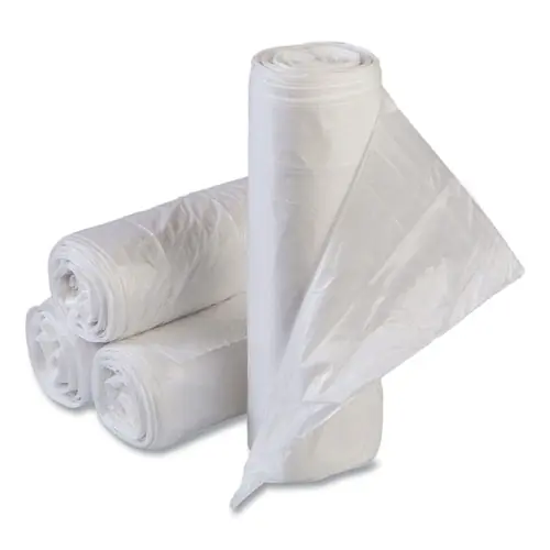 Inteplast Group Draw-Tuff Institutional Draw-Tape Can Liners, 23 gal, 1 mil, Natural, 25 Bags/Roll, 6 Rolls/Carton