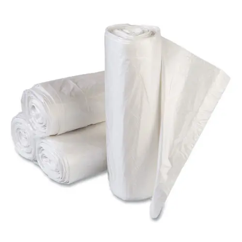 Inteplast Group High-Density Commercial Can Liner Value Pack, 60 gal, Clear, 25 Bags/Roll, 8 Rolls/CT
