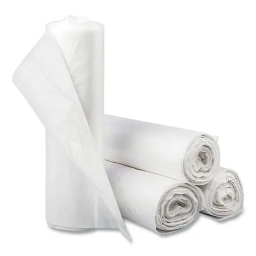 Inteplast Group High-Density Commercial Can Liners, Natural, 56 gal, 16 mic, 43" x 48", Interleaved Roll, 25 Bags/Roll, 8 Rolls/Carton