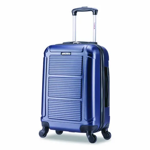 InUSA Luggage Pilot Hard Side Carry-On Suitcase, Four-Wheeled Spinner, Blue, 14.37" x 8.86" x 21.46"