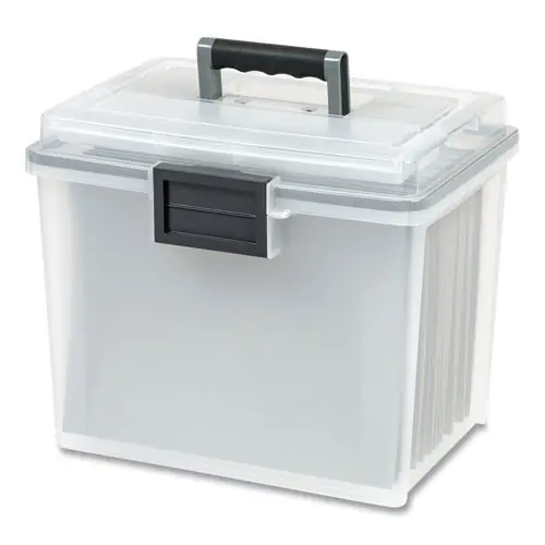 IRIS WEATHERTIGHT Portable File Box, Letter Files