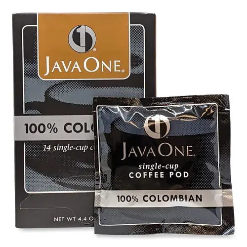 Java One® Coffee Pods, Colombian Supremo, Single Cup, 14/Box