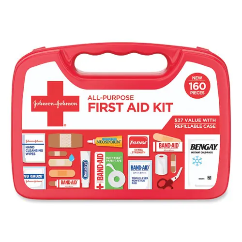 Johnson & Johnson® Red Cross® All-Purpose First Aid Kit, 160 Pieces