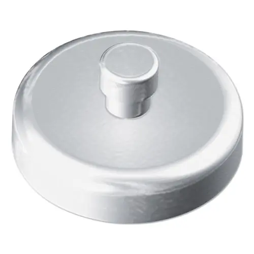 Kantek Mounting Magnets for Kantek Acrylic Glove and Paper Towel Dispensers, 1.5" Diameter, White/Silver, 4/Set