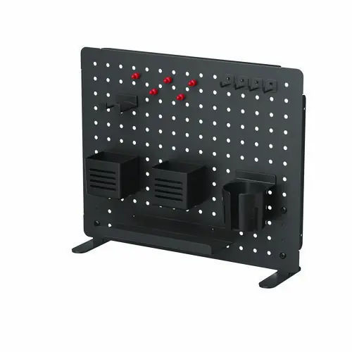 Kantek Pegboard Organizer, Black, Steel, Three Compartments
