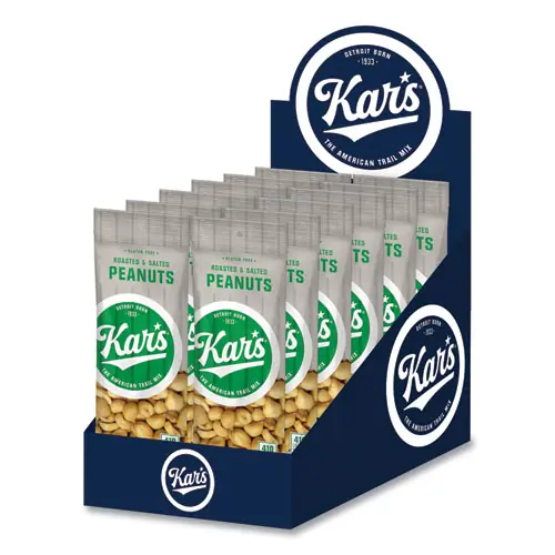 Kar's Peanuts, Salted, 2.5 oz Packet, 12/Box
