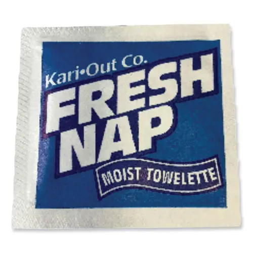 Kari-Out® Fresh Nap Moist Towelettes, Individually Wrapped, Citrus Scent, 1,000/Carton