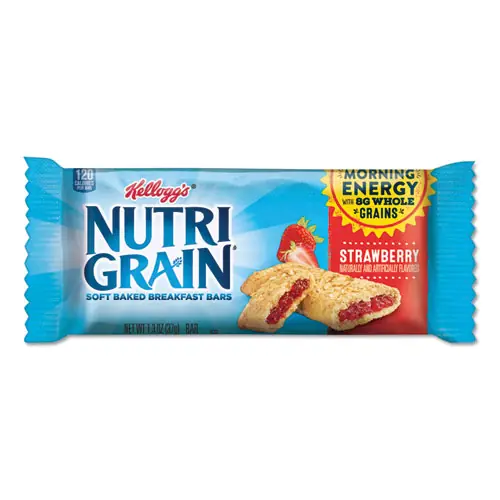 Kellogg's® Nutri-Grain Soft Baked Breakfast Bars, Strawberry, 1.3 oz, 16 Bars/Box