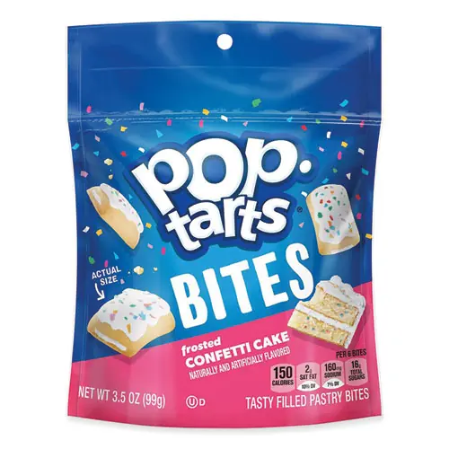 Kellogg's® Pop Tarts Bites, Confetti Cake, 3.5 oz Bag, 6/Carton