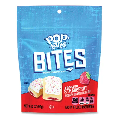 Kellogg's® Pop Tarts Bites, Frosted Strawberry, 3.5 oz Bag, 6/Carton
