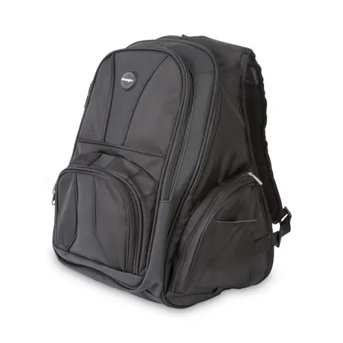 Kensington® Contour Laptop Backpack, Black, Ballistic Nylon, Fits Devices Up to 17"