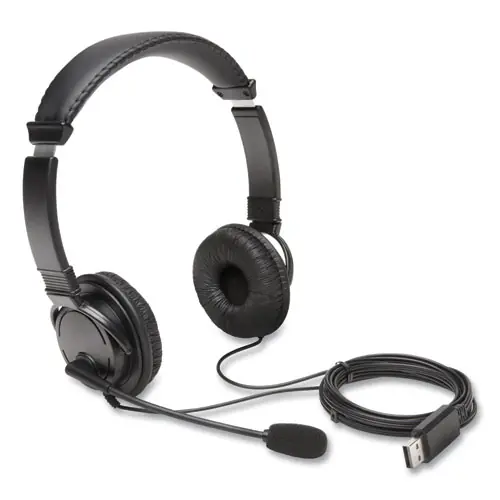 Kensington® Hi-Fi Headphones with Microphone, Black