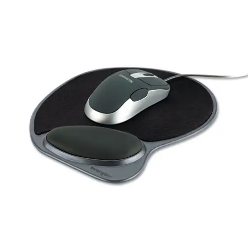 Kensington® Memory Foam Mouse Pad Wrist Pillow, Black