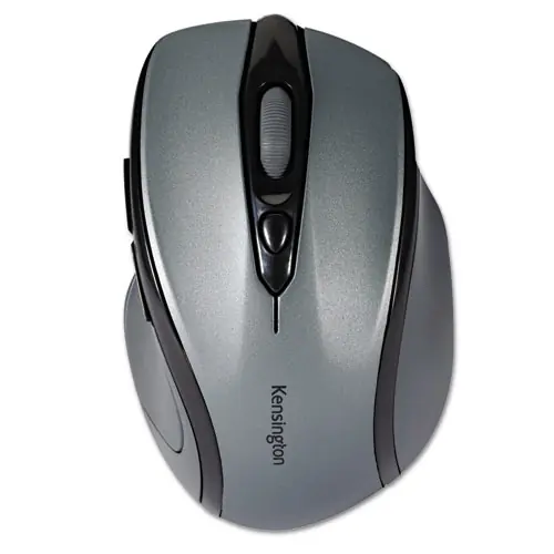 Kensington® Pro Fit Mid-Size Wireless Mouse, 2.4 GHz, 30 ft Wireless Range, Right-Handed, Gray