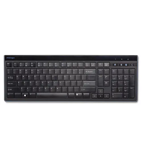 Kensington® Slim Type Standard Keyboard, 104 Keys, Black