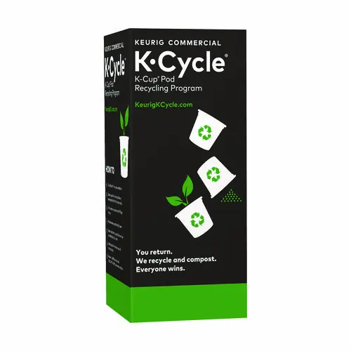 Keurig® K-Cycle Indoor Recycling Bin, Large, Black/Green/White, Cardboard, 5/Pack