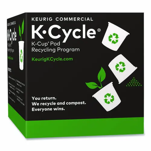 Keurig® K-Cycle K-Cup Pod Recycling Station, Plastic, Black/Green/White, 5/Pack
