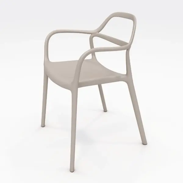KFI Studios Dali Indoor/Outdoor Chair, Morel