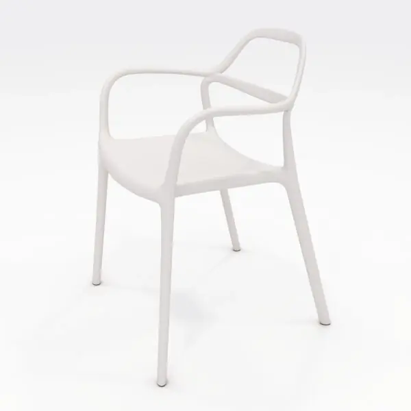 KFI Studios Dali Indoor/Outdoor Chair, White