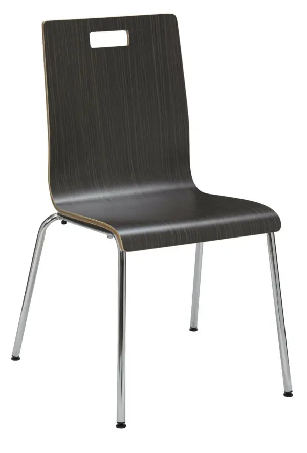 KFI Studios JIVE Series Bentwood Laminate Cafe Chair, Espresso Finish
