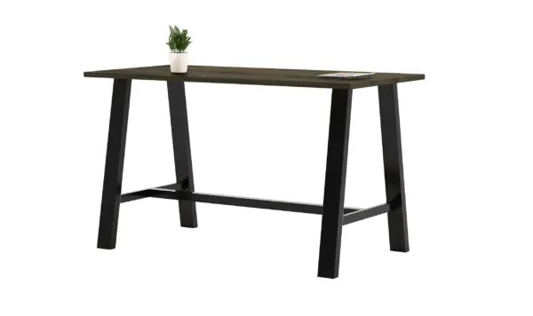 KFI Studios Midtown 3 x 6 FT Conference Table, Barnwood Finish, Bistro Height