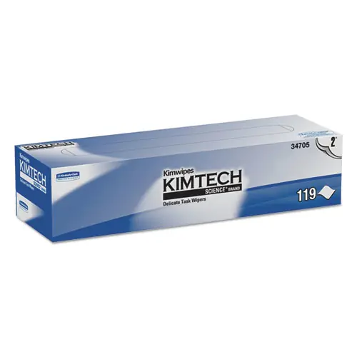Kimtech™ Kimwipes Delicate Task Wipers, 2-Ply, 11.8 x 11.8, Unscented, White, 120 Wipers per Box, 15 Boxes per Carton