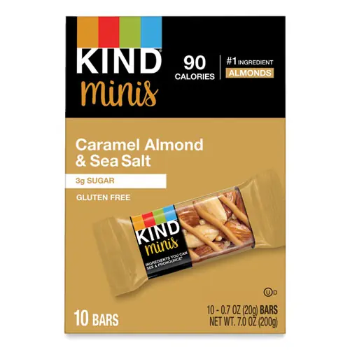 KIND Minis, Caramel Almond & Sea Salt, 0.7 oz, 10/Pack